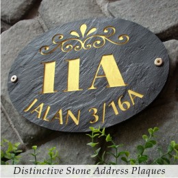 Distinctive Stone Address Plaque