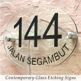 Comtemporary Glass Etching Signs